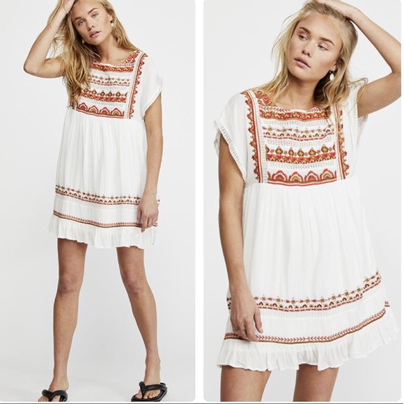 Free People Sunrise Wanderer Mini Dress - Picture 1 of 14